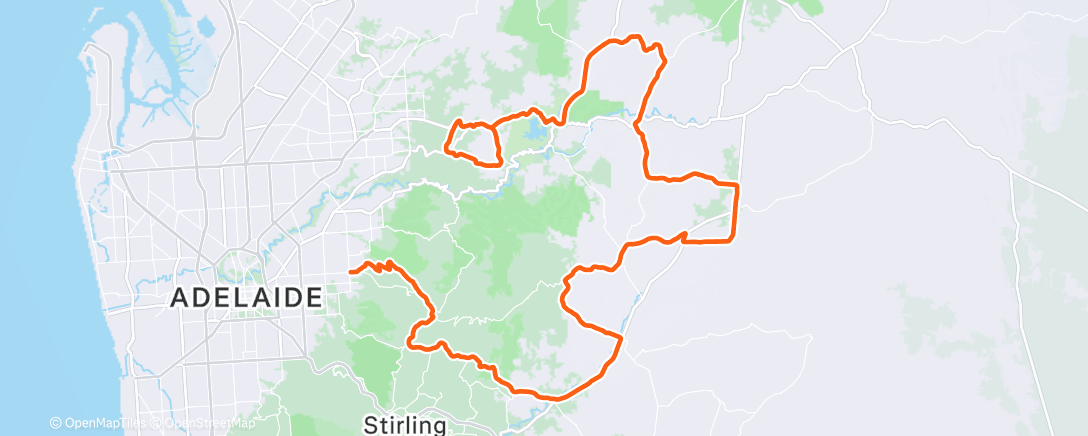 Map of the activity, Cycling