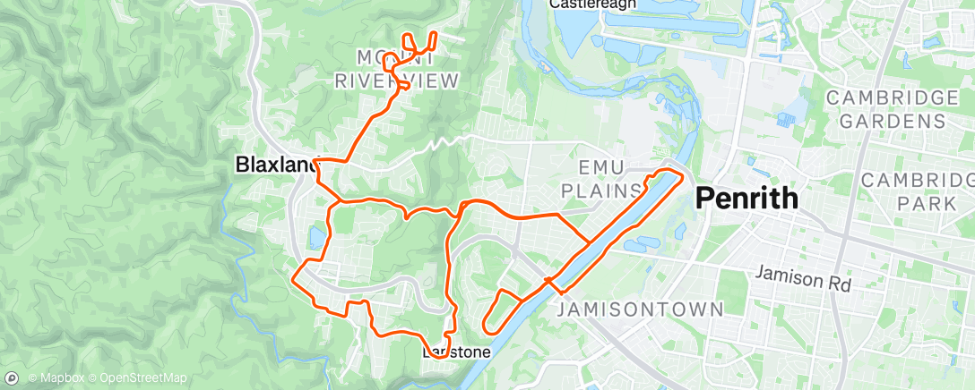 Map of the activity, Morning Ride