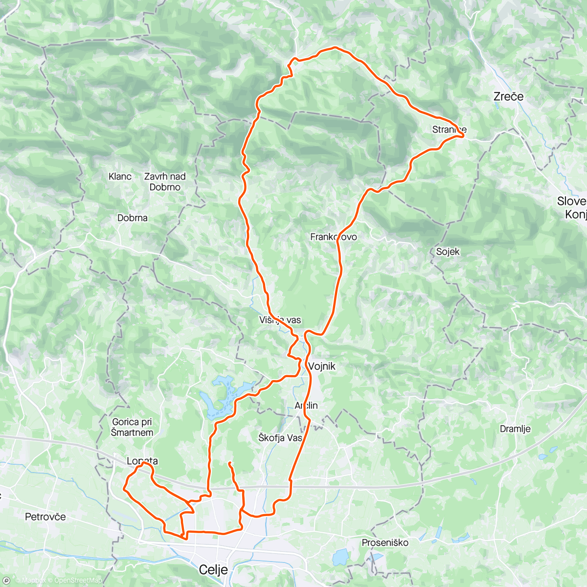 Map of the activity, Afternoon Ride + LT runda "El classico"