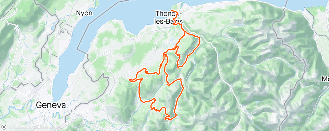 Map of the activity, 19/05/2024, 3h44 Thonon Cycling Race (20eme, 🥈cat)