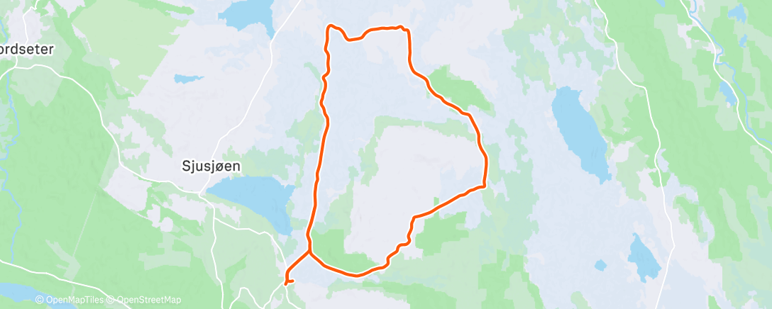 Map of the activity, Morning Nordic Ski