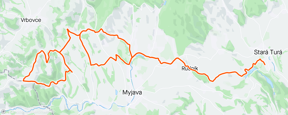 Map of the activity, Afternoon Ride