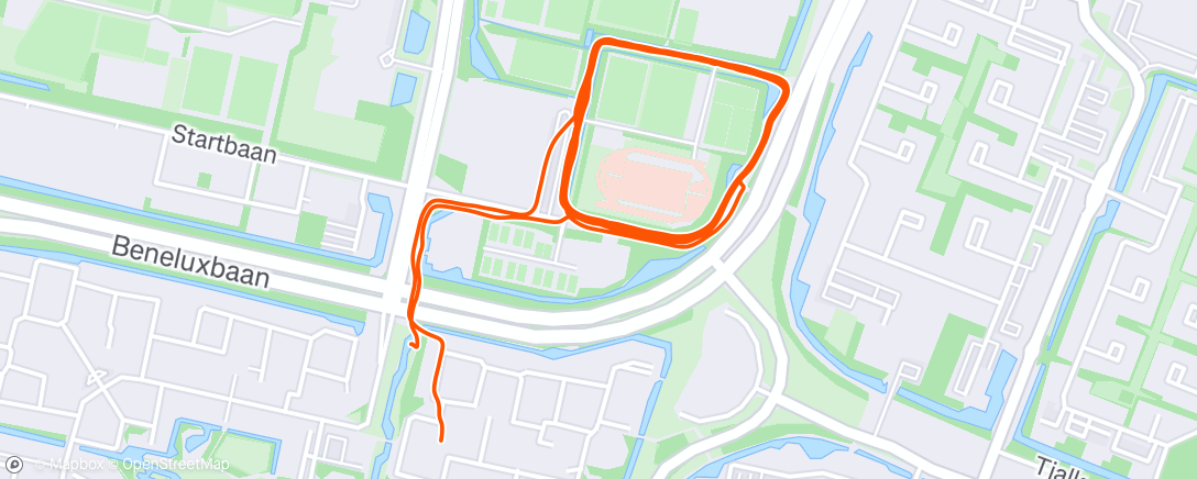 Map of the activity, Avondloop