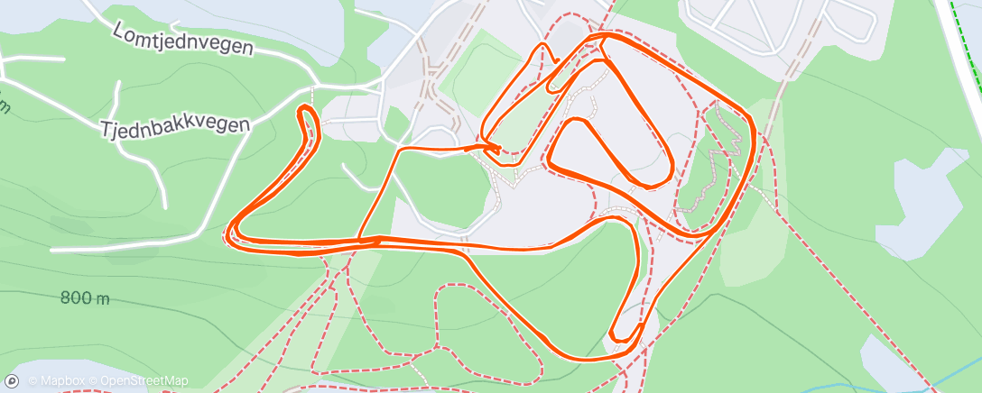 Map of the activity, Lunch Nordic Ski