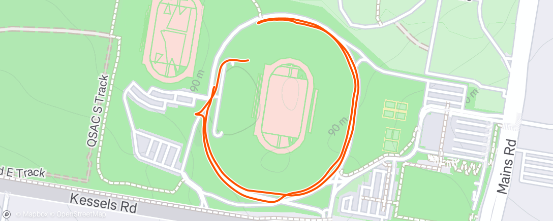 Map of the activity, Afternoon Run