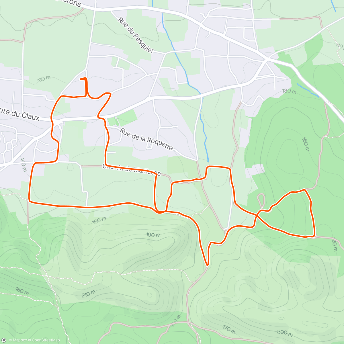 Map of the activity, Récup trail tranquille