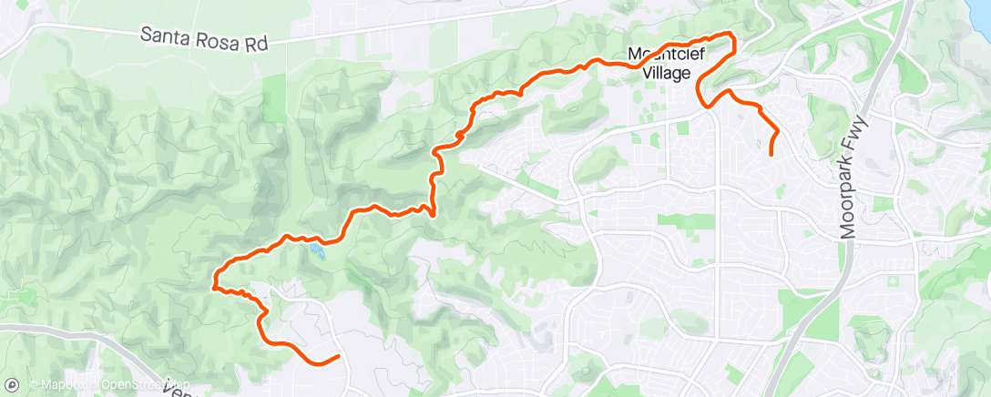 Mapa da atividade, Wildwood, Santa Rosa, Montclef commute.