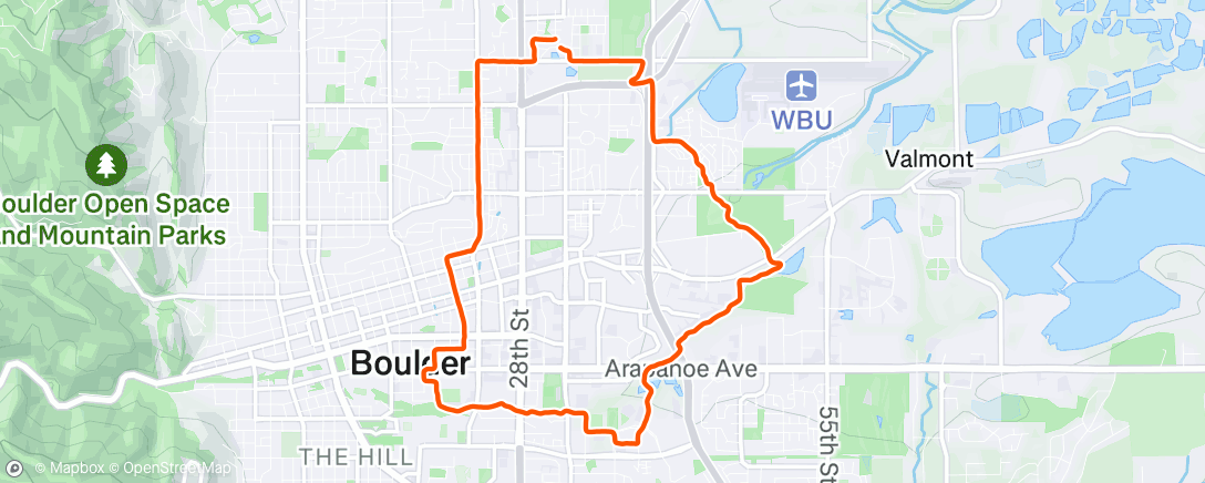 Map of the activity, Evening Ride