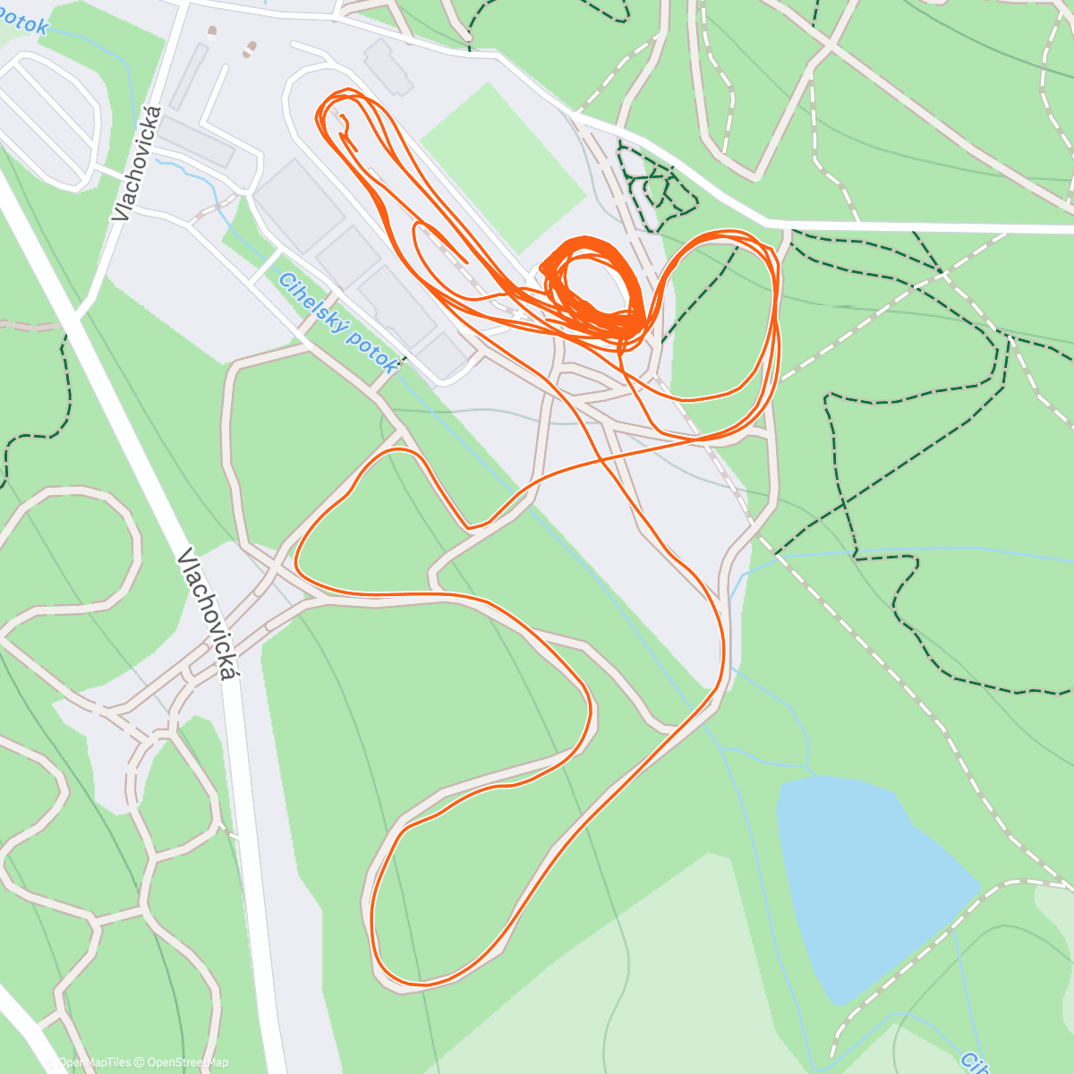 Map of the activity, Blbiny v aréně