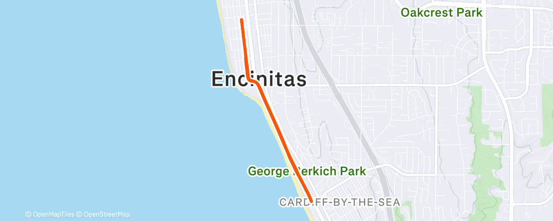 Map of the activity, Morning Run