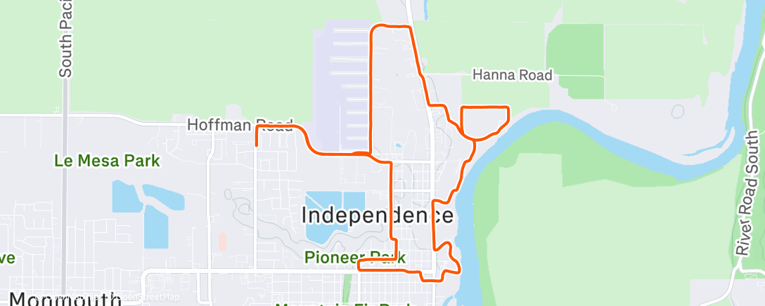 Map of the activity, wood chips/mud/random route