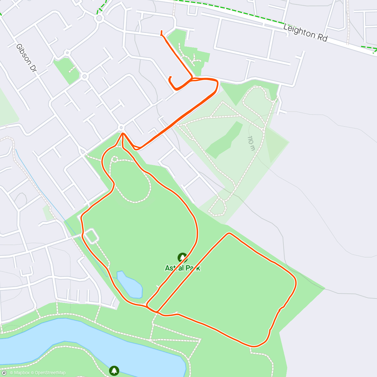 Map of the activity, Morning Walk with Hudson