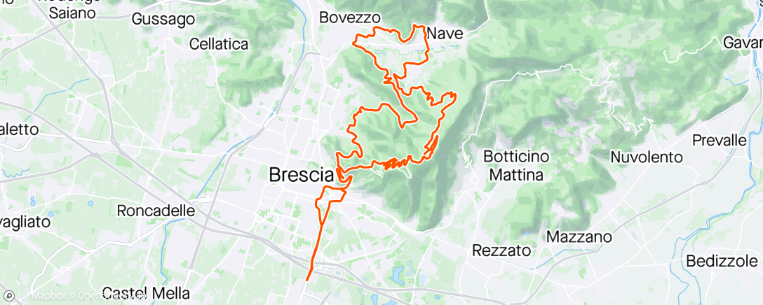 Map of the activity, Prova GF Brescia con neve!!!