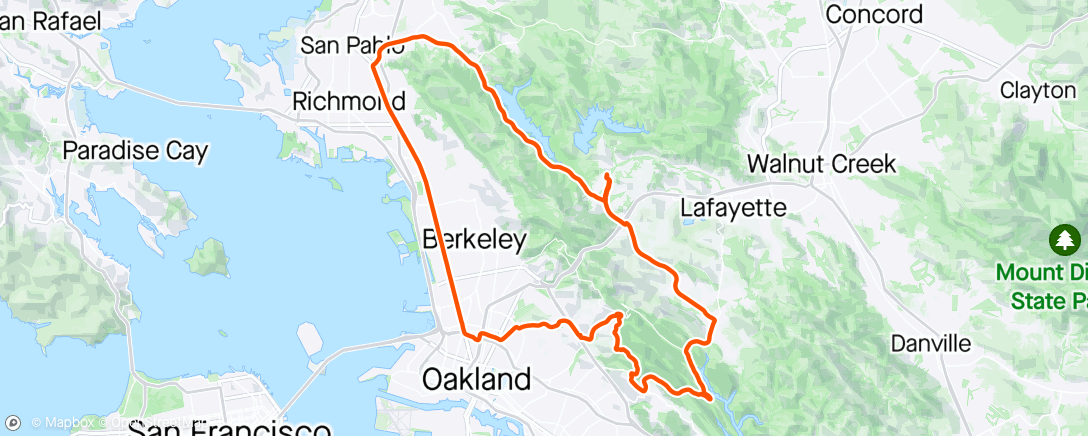 Map of the activity, Oakland Hills