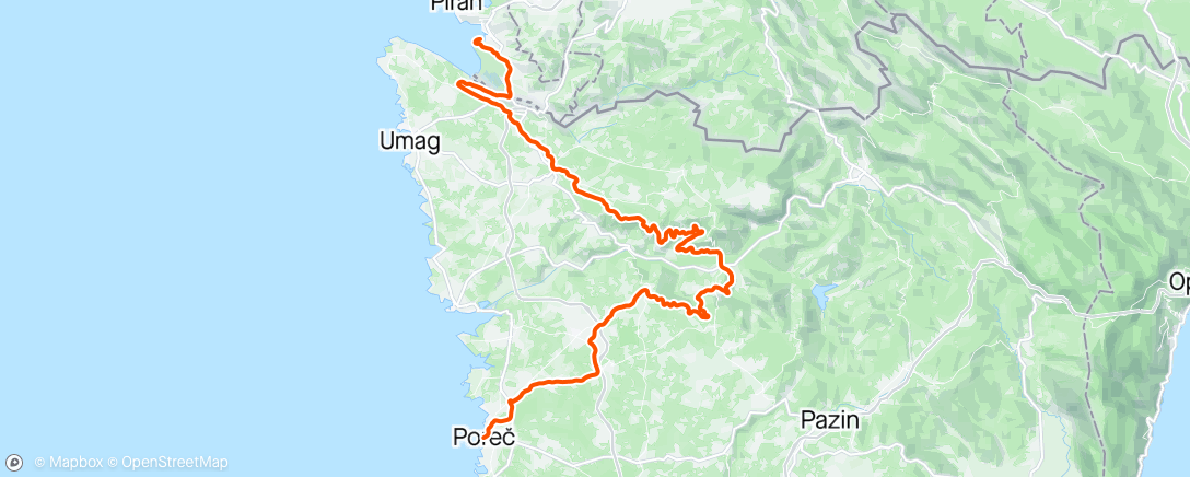 Map of the activity, Parenzana gravel 2024