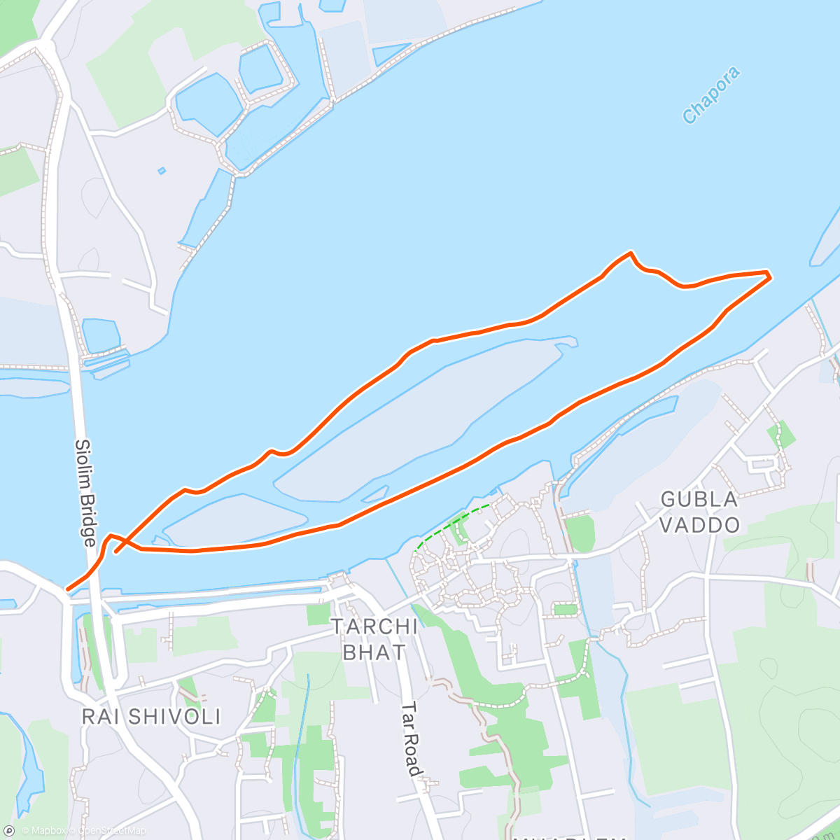 Map of the activity, Goa Kayaking !!