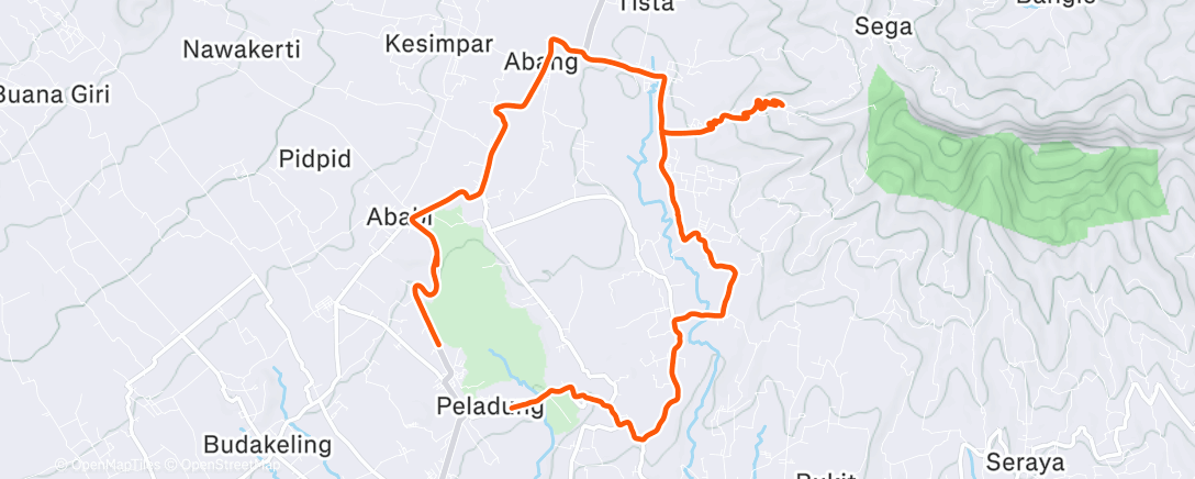 Map of the activity, Work and Travel etapa 17