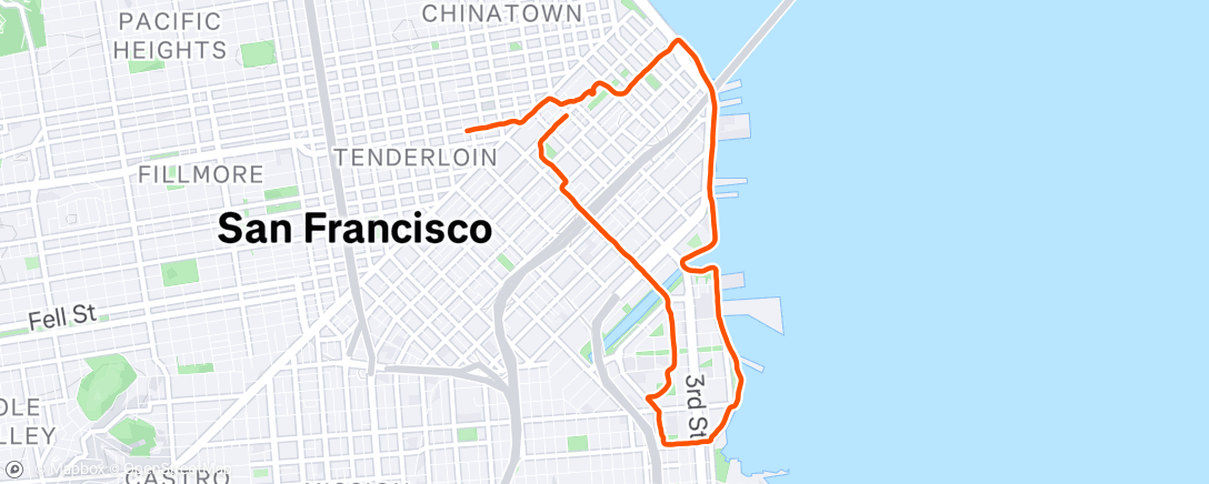 Map of the activity, Course à pied matinale