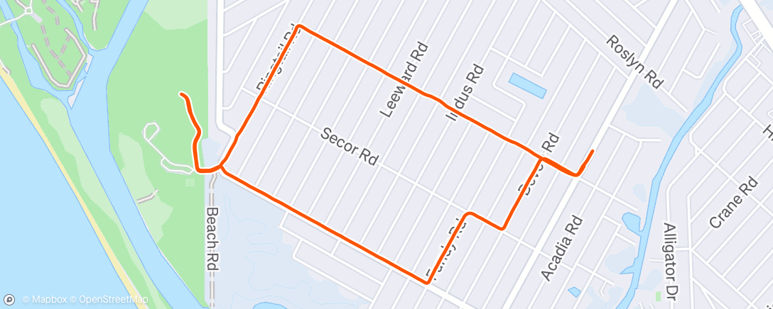 Map of the activity, Morning Run