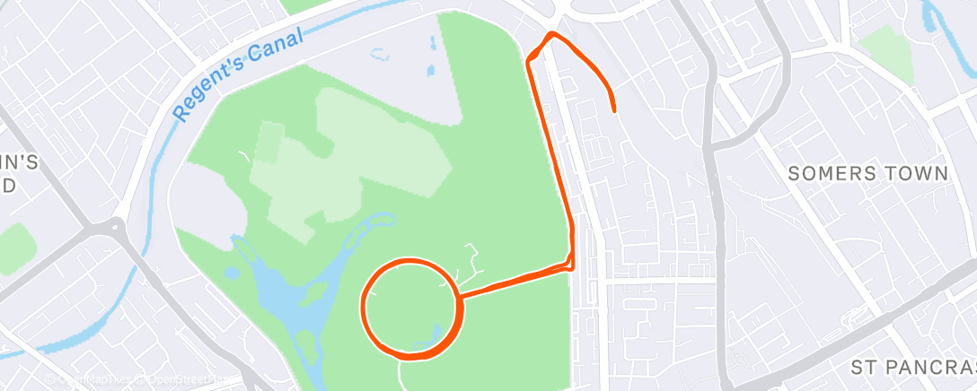 Map of the activity, Night Run