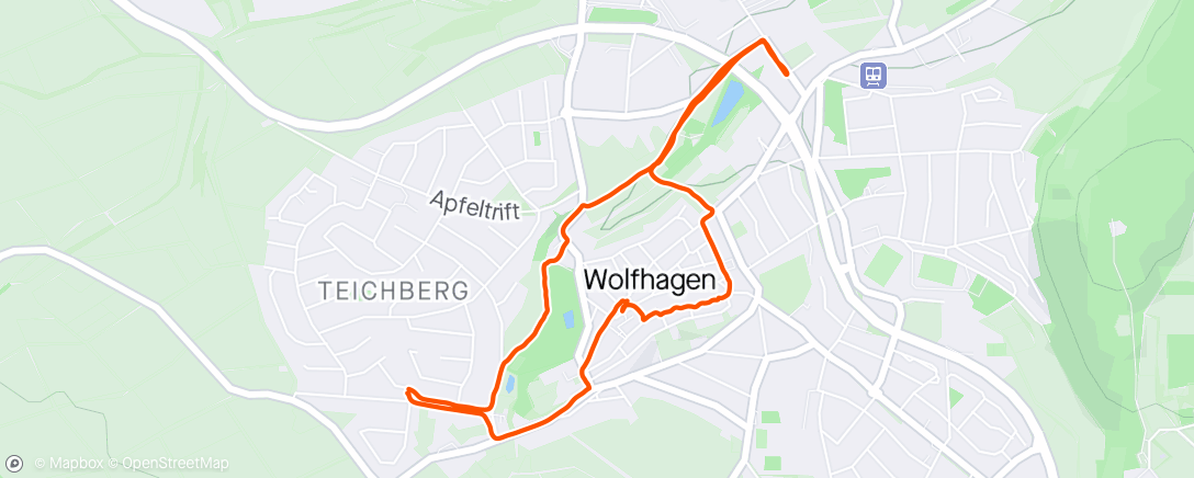 Map of the activity, Fahrradspaziergang