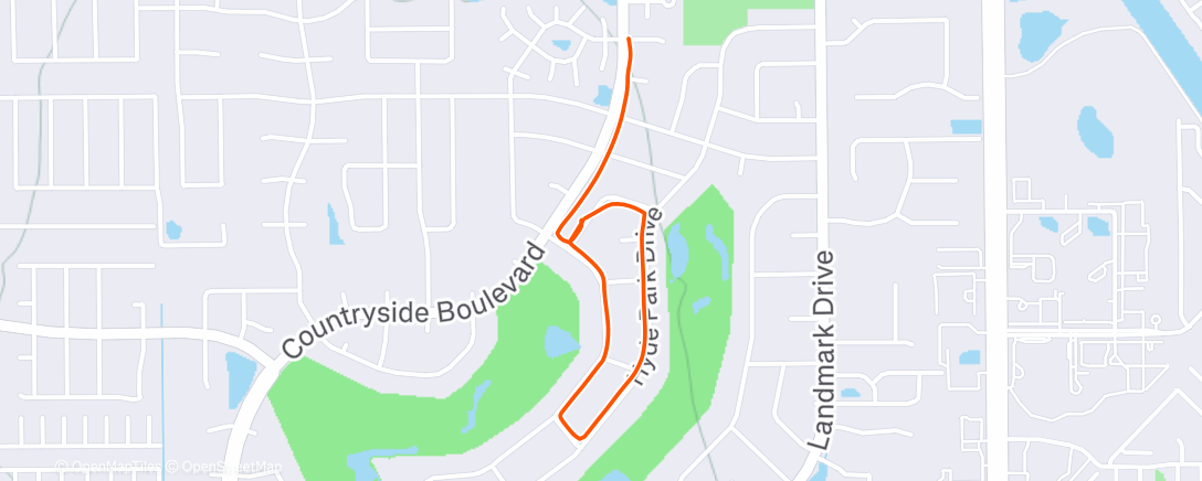 Map of the activity, Morning Walk