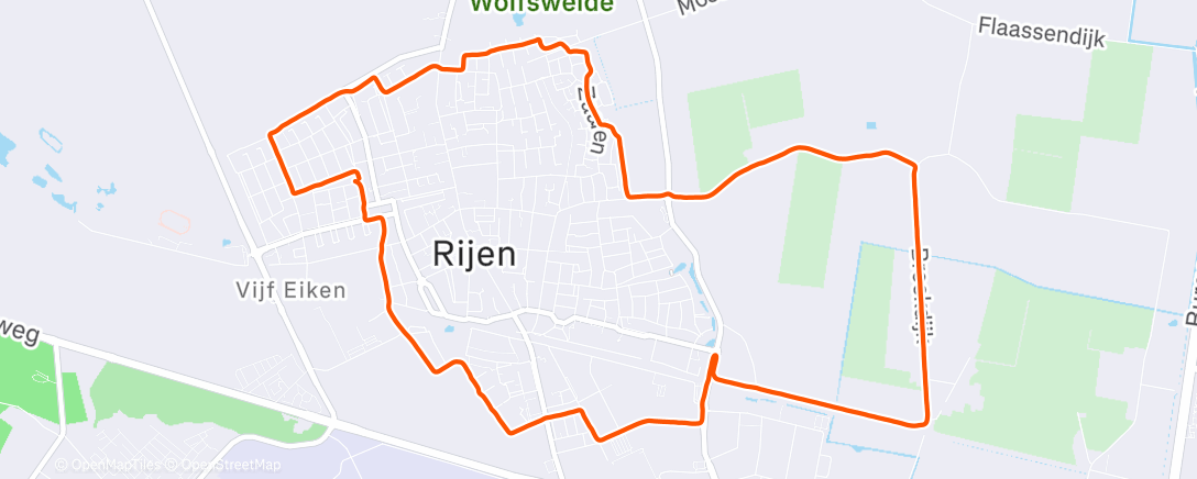 Map of the activity, Evening Run