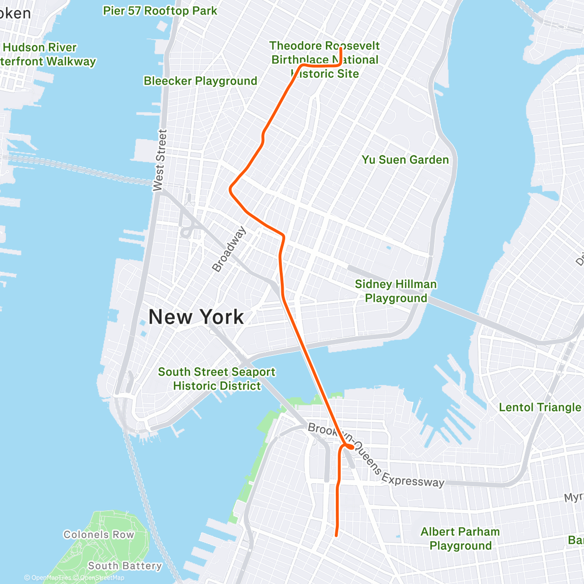 Map of the activity, Zwift - No Sleep Till Brooklyn in New York