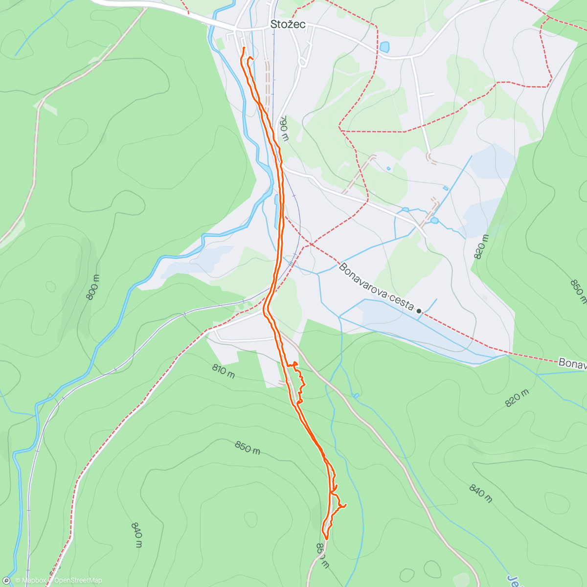 Mappa dell'attività Na houby