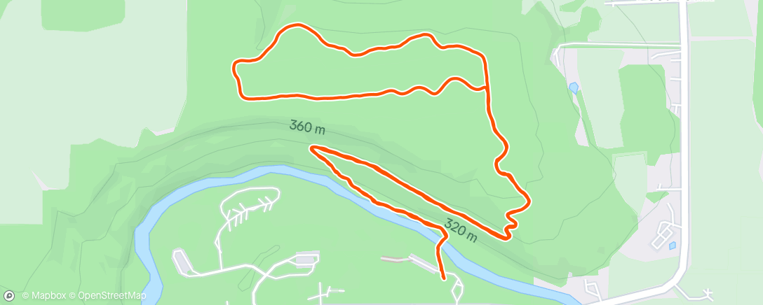 Map of the activity, Afternoon hike with Kris