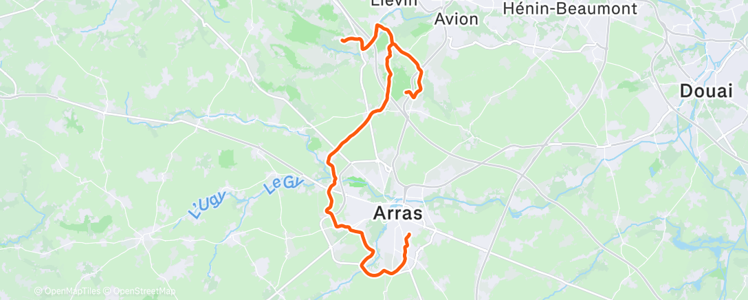 Map of the activity, Morning Ride