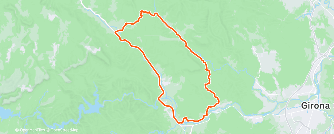 Map of the activity, Bicicleta por la tarde