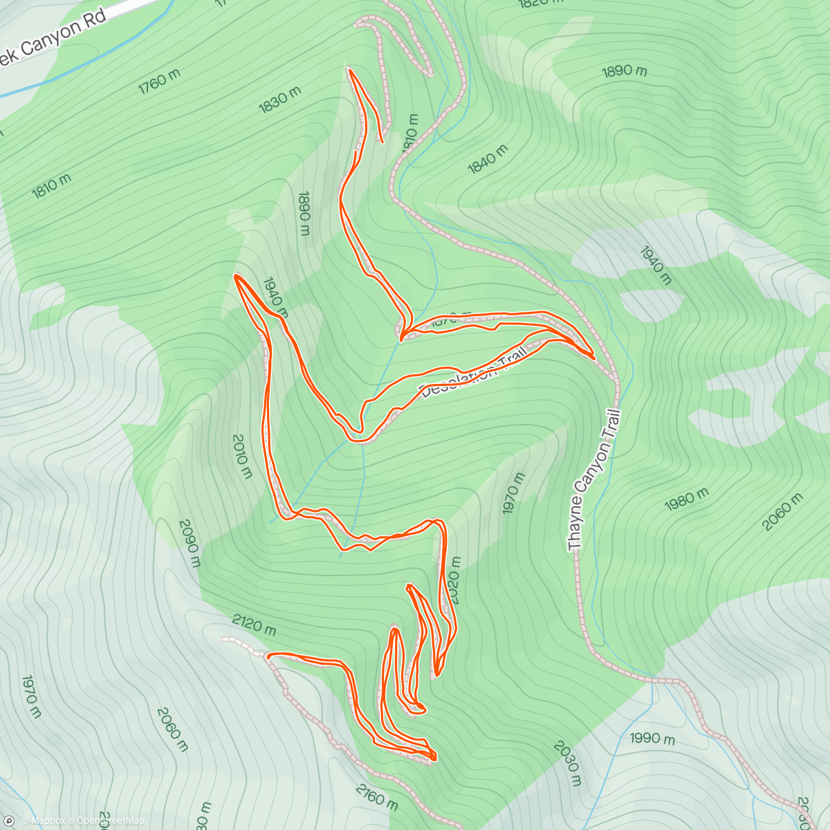 Map of the activity, Deso overlook