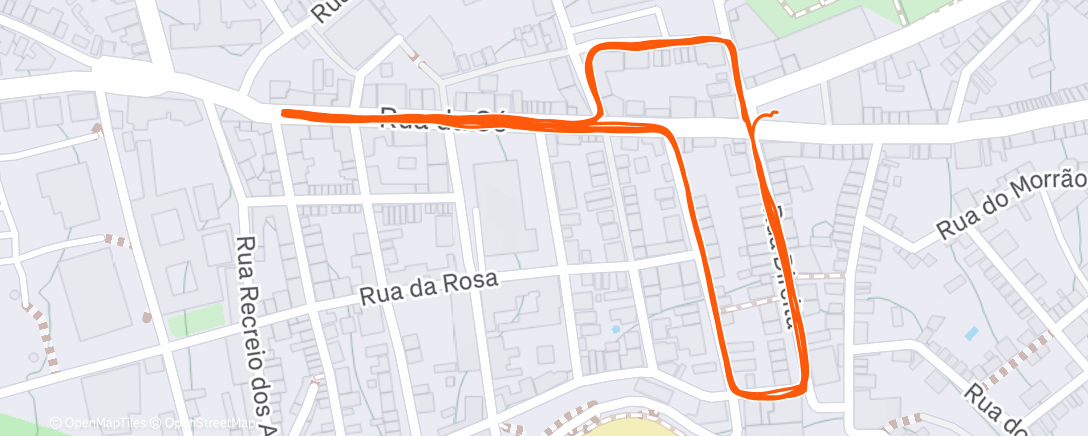 Map of the activity, Evening Run