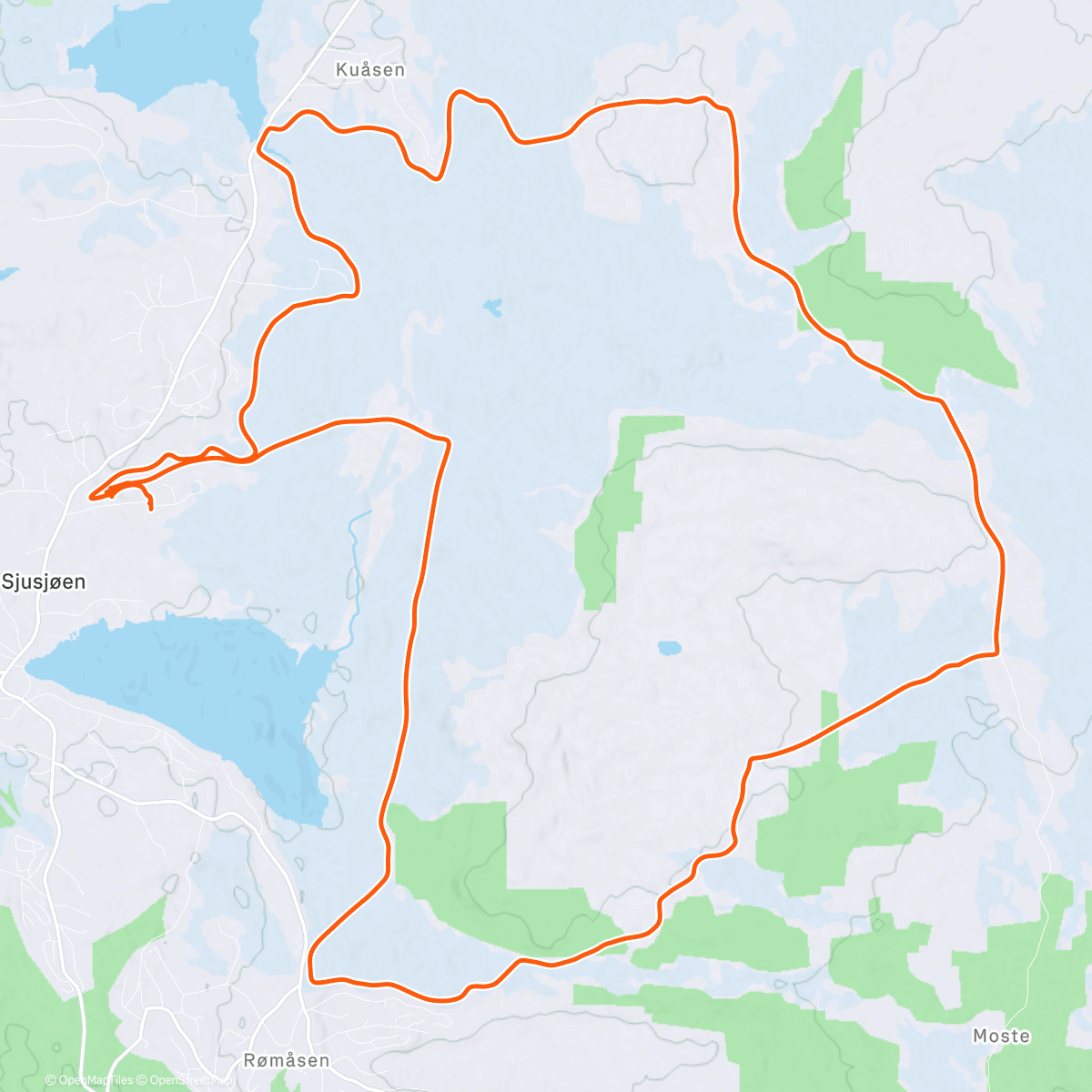 Map of the activity, Romjulsrennet