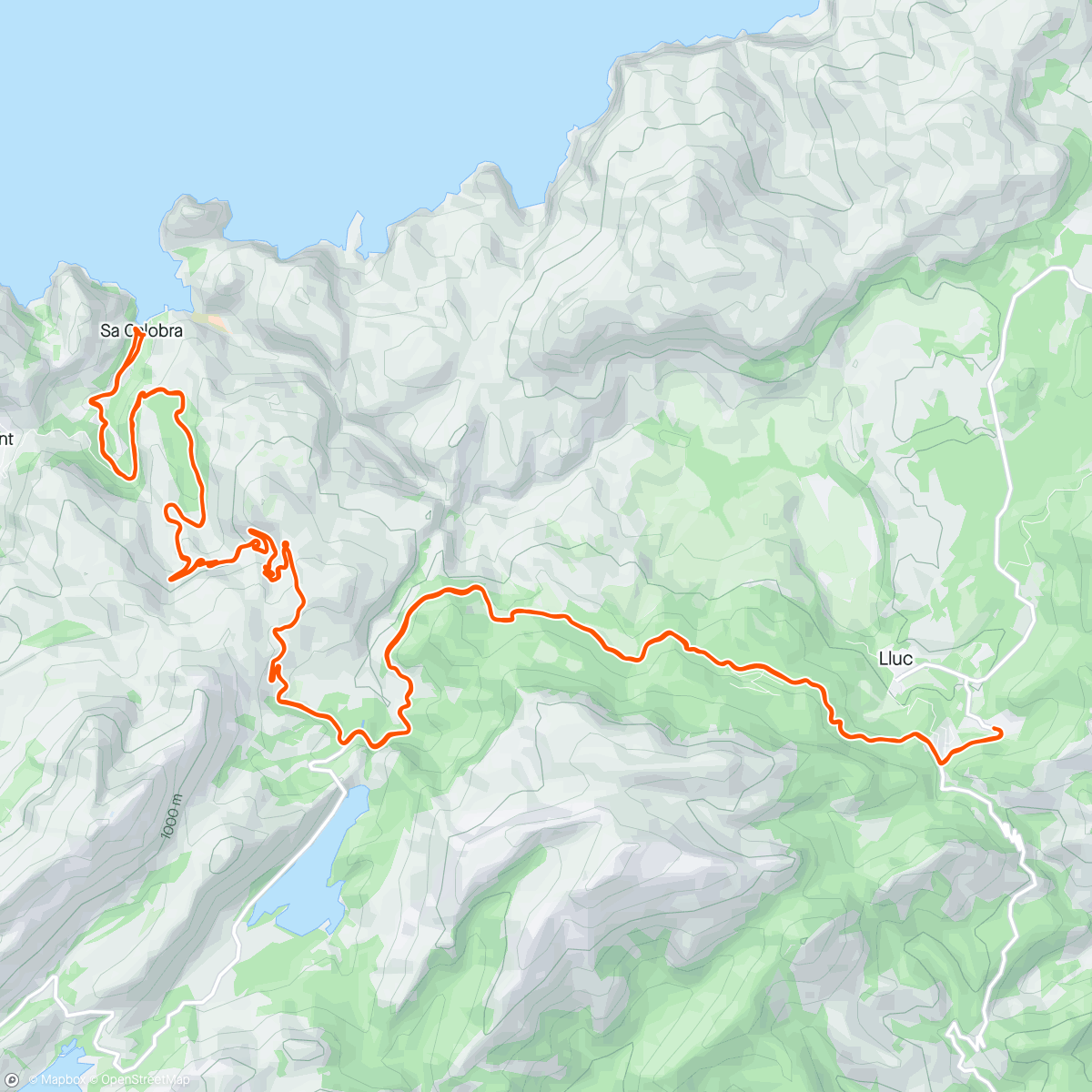 Map of the activity, Last Day, so it had to be Sa Calobra