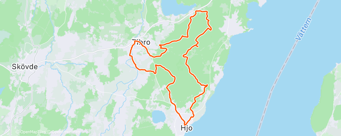 Map of the activity, Lunch Ride