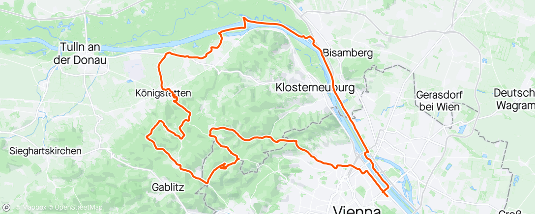 Map of the activity, Early Birds and detour Tulbingerkogel & Sophienalpe
