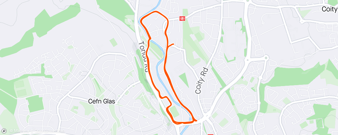 Mappa dell'attività Back to basics and heart rate training, need to build my fitness back up 😭😭 learn to jog before I can run again