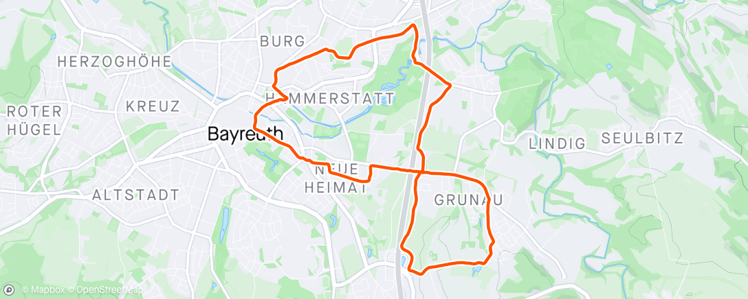 Map of the activity, Bayreuth: Afternoon Run