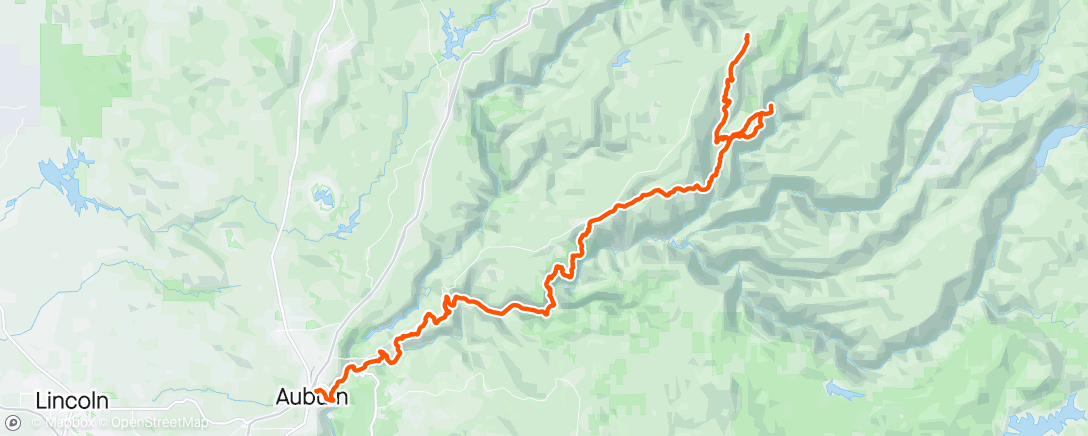 Map of the activity, Canyons 100K- 9th Male