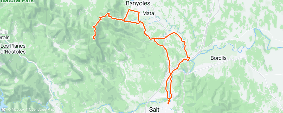 Map of the activity, Apparently I had to do Rocacorba before I left girona…
