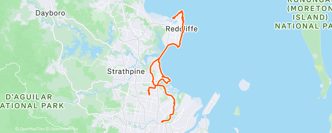 Map of the activity, Boxing Day sesh