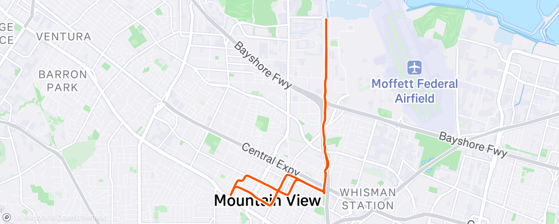Map of the activity, Lunch Run
