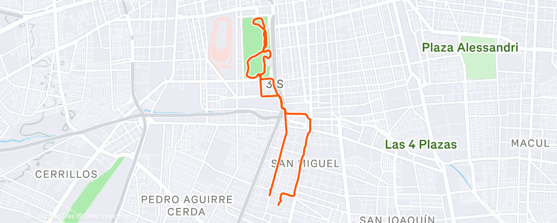 Map of the activity, Progresivo cambios cada 3k