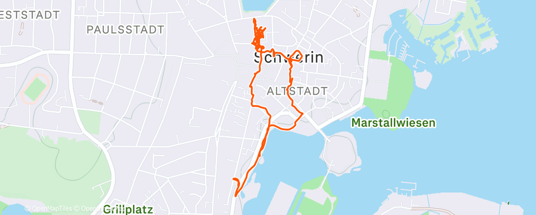 Map of the activity, Afternoon Walk