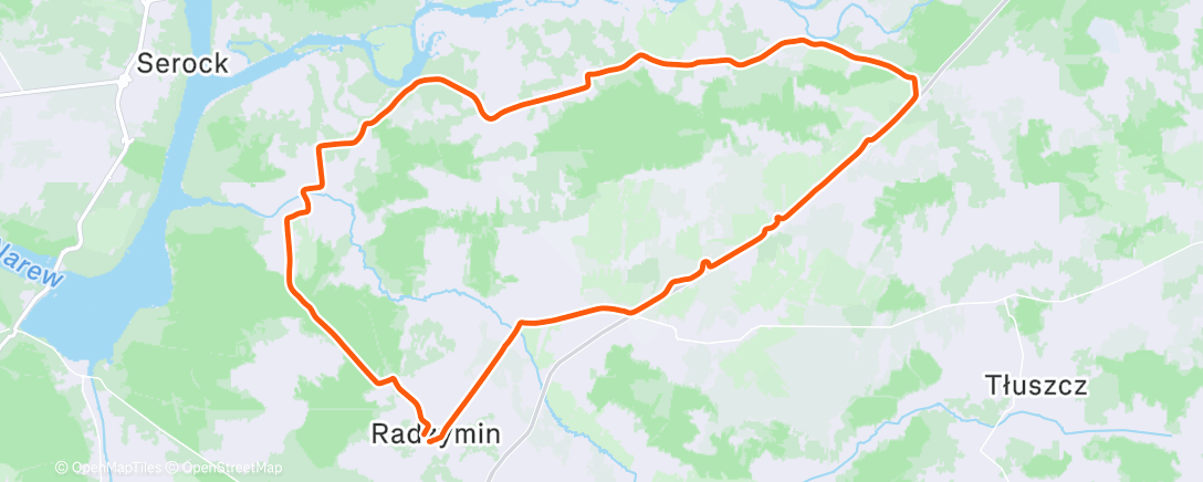 Map of the activity, Afternoon Ride