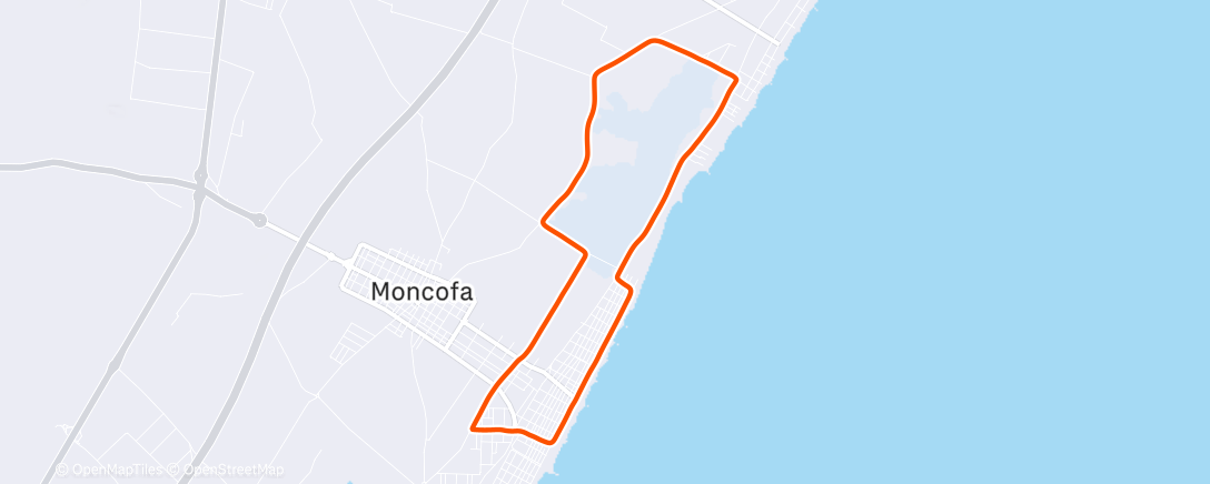 Map of the activity, Lunch Run