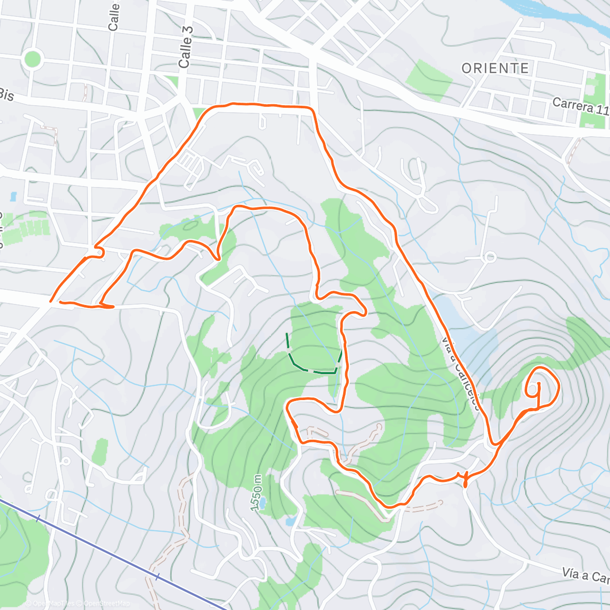 Map of the activity, Entrenamiento Z2x40: Cerro Canceles