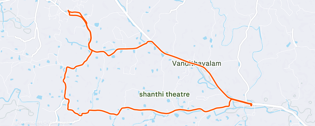 Map of the activity, Morning Ride ⛅